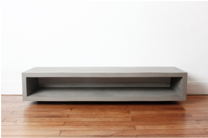 Concrete TV stand 