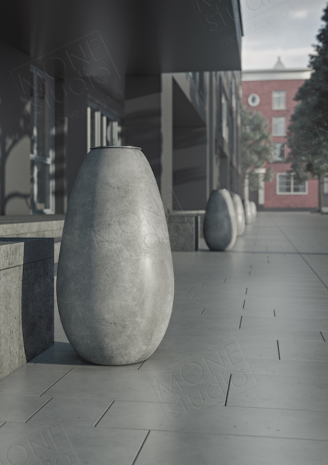 Concrete ashtray U04