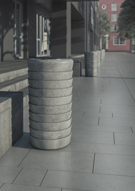 Concrete waste container U08A